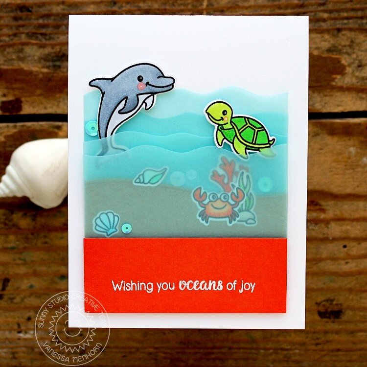 Sunny Studio Stamps Oceans of Joy Card by Vanessa Menhorn