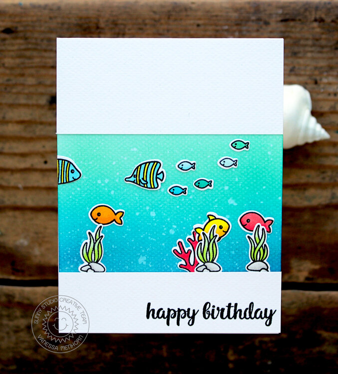 Sunny Studio Oceans of Joy Card by Vanessa Menhorn