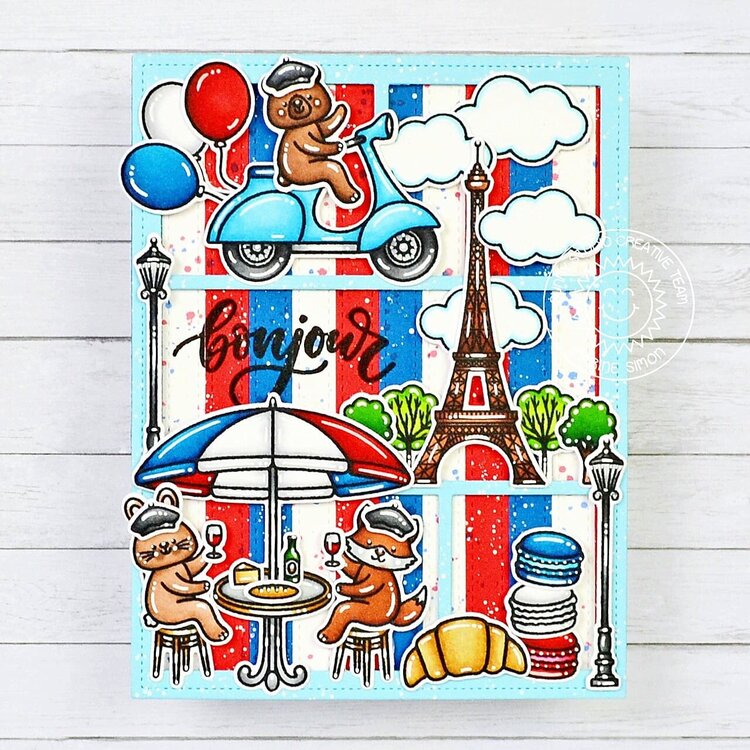 Sunny Studio Paris Afternoon Bastille Day Card by Marine Simon
