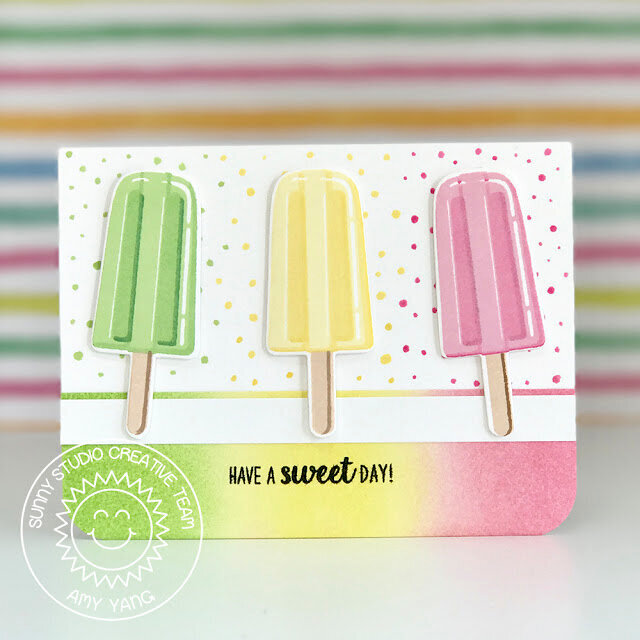 Sunny Studio Stamps Perfect Popsicles Card by Amy Yang