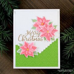 Sunny Studio Petite Poinsettias Christmas Card by Juliana Michaels