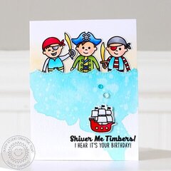 Sunny Studio Stamps Pirate Pals card by Nancy Damiano