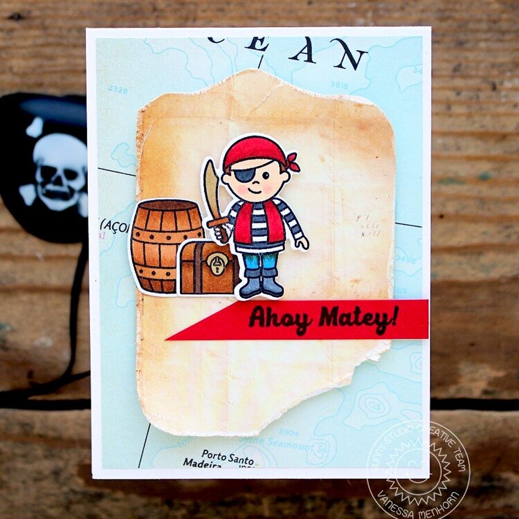 Sunny Studio Stamps Pirate Pals card by Vanessa Menhorn