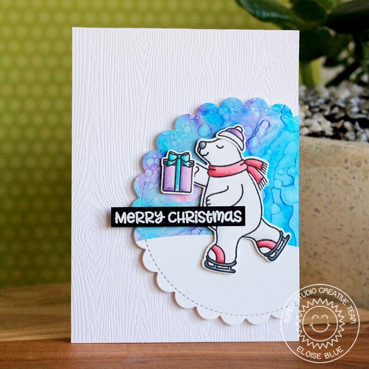 Sunny Studio Playful Polar Bears Card by Anni Lerche