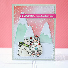 Sunny Studio Playful Polar Bears Card by Lexa Levana