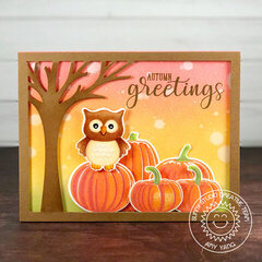 Sunny Studio Stamps Pretty Pumpkins Card by Amy Yang