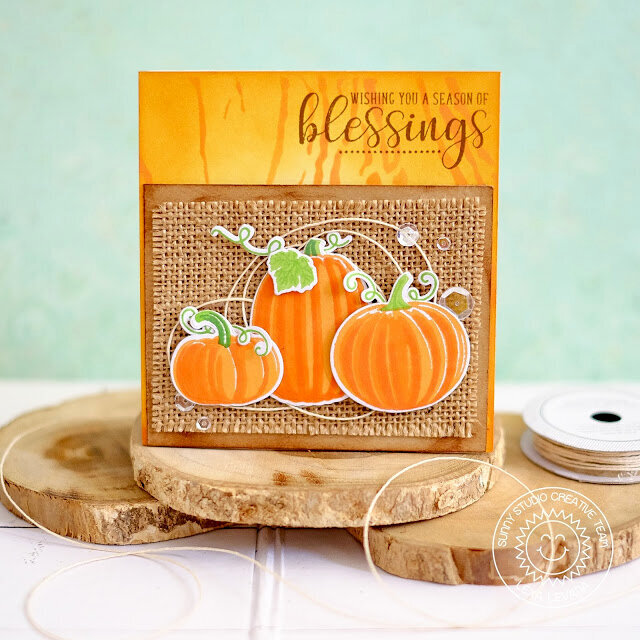 Sunny Studio Stamps Pretty Pumpkins Card by Lexa Levana