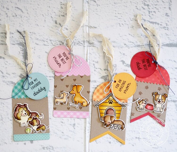 Sunny Studio Stamps Puppy Parents Card by Lexa Levana