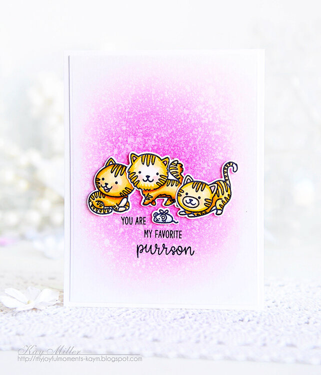 Sunny Studio Stamps Purrfect Cat Card by Kay Miller