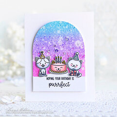 Sunny Studio Stamps Purrfect Birthday Cat Card by Kay Miller
