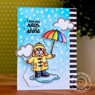 Sunny Studio Stamps Rain or Shine Card by Eloise Blue