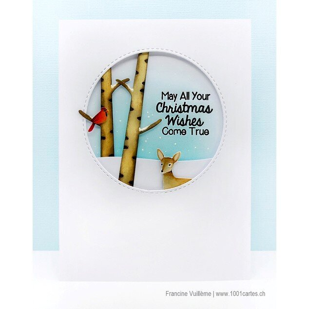 Sunny Studio Stamps Rustic Winter Christmas Card by Francine Vuillme
