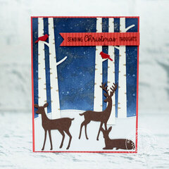 Sunny Studio Stamps Rustic Winter Christmas Card by Eloise Blue