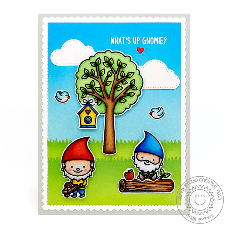 Sunny Studio Stamps Seasonal Trees Card by Anja