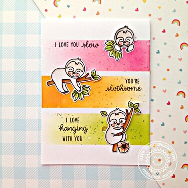 Sunny Studio Stamps Silly Sloths Card by Franci