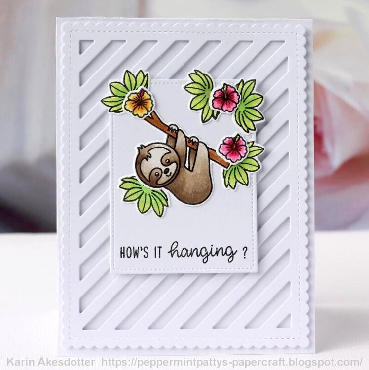 Sunny Studio Stamps Silly Sloths Card by Karin