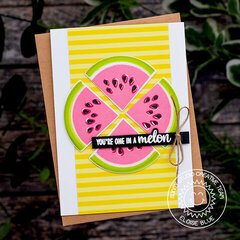 Sunny Studio Stamps Slice of Summer Watermelon Card by Eloise Blue