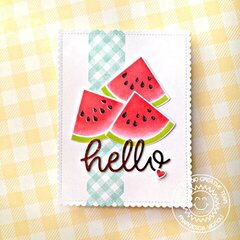 Sunny Studio Stamps Slice of Summer Watermelon Card by Franci