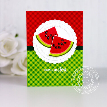 Sunny Studio Stamps Slice of Summer Watermelon Card by Rachel