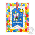 Sunny Studio Stamps Surprise Party Birthday Card by Anja