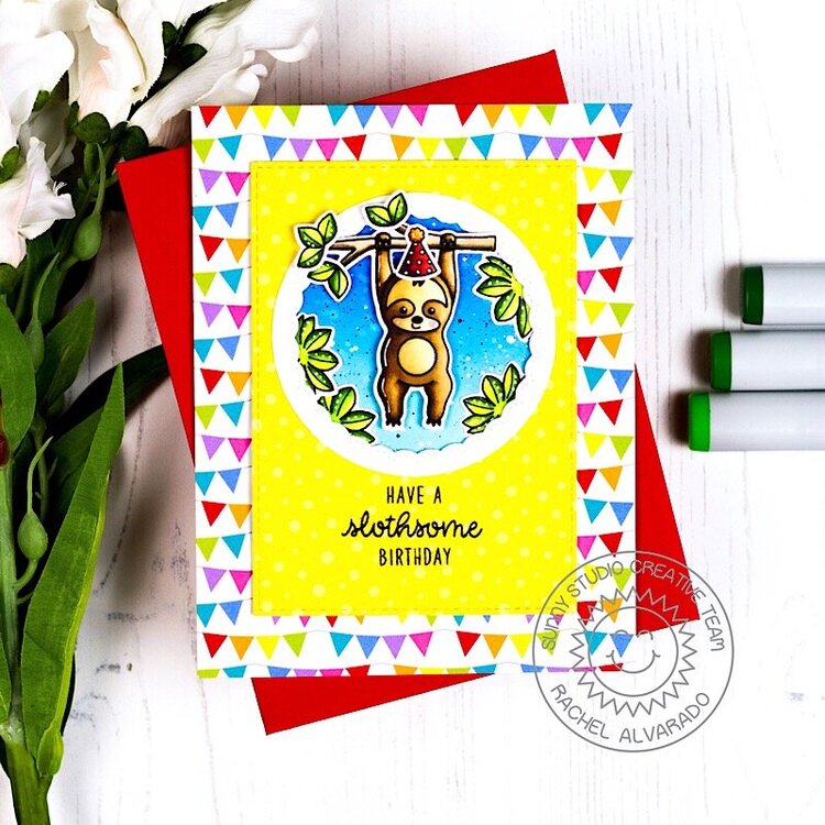 Sunny Studio Stamps Surprise Party Card by