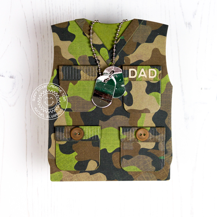 Sunny Studio Stamps Sweater Vest Father&#039;s Day Card by Rachel