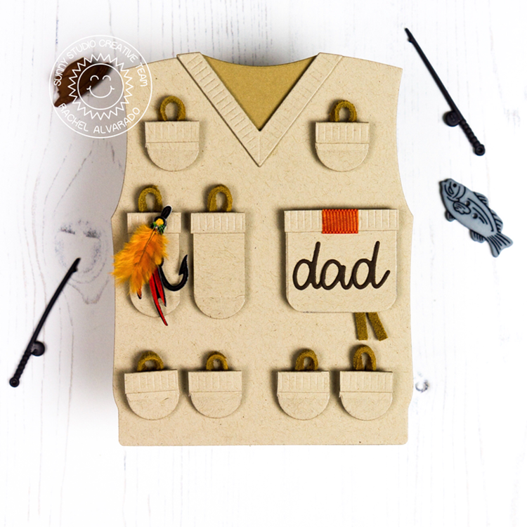 Sunny Studio Stamps Sweater Vest Father&#039;s Day Card by Rachel