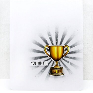 Sunny Studio Stamps Team Player Trophy Card by Francine Vuillme