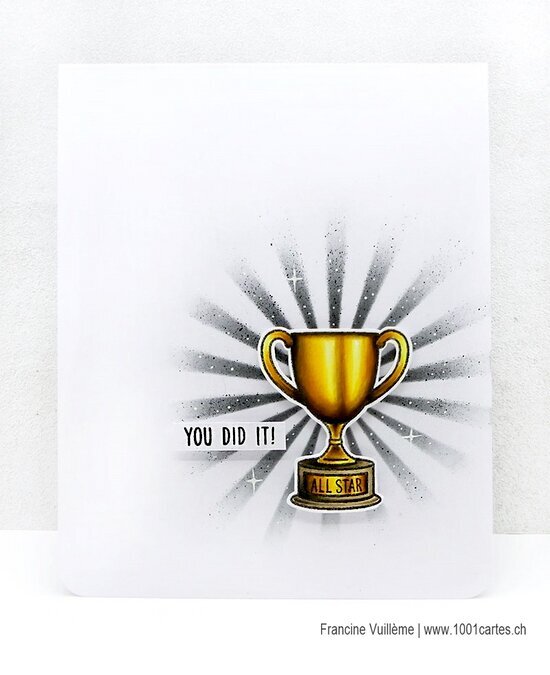 Sunny Studio Stamps Team Player Trophy Card by Francine Vuillme