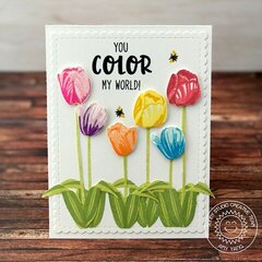 Sunny Studio Timeless Tulips Card by Amy Yang
