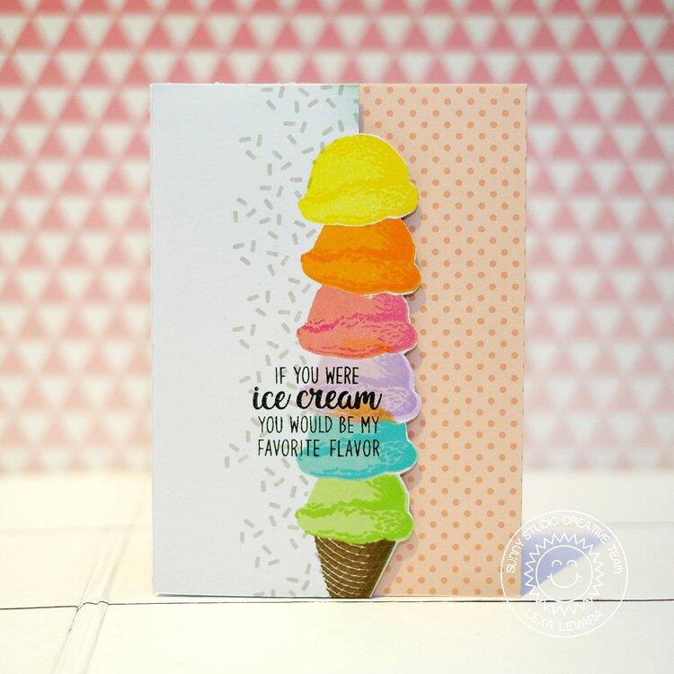 Sunny Studio Stamps Two Scoops Card by Lexa Levana