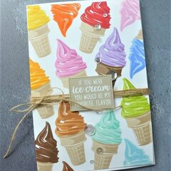 Sunny Studio Two Scoops Ice Cream Card by Maria Peters