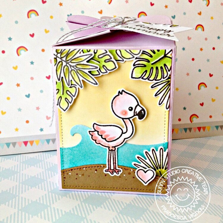 Sunny Studio Stamps Fabulous Flamingos Box by Franci