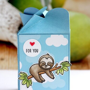 Sunny Studio Stamps Silly Sloths Treat Box by Karin