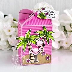 Sunny Studio Stamps Fabulous Flamingos Box by Leanne West