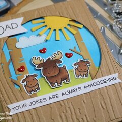 Lawn Fawn Dad+Me Moose family Father's Day Card