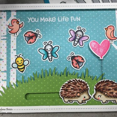 Lawn Fawn Hedgehugs You Make Life Fun Interactive Card