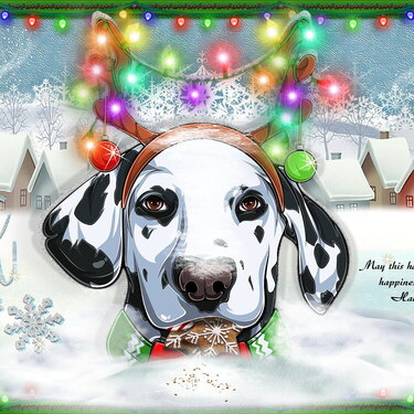 Christmas Holiday Card Project 3 - Xmas Sneaky Dog