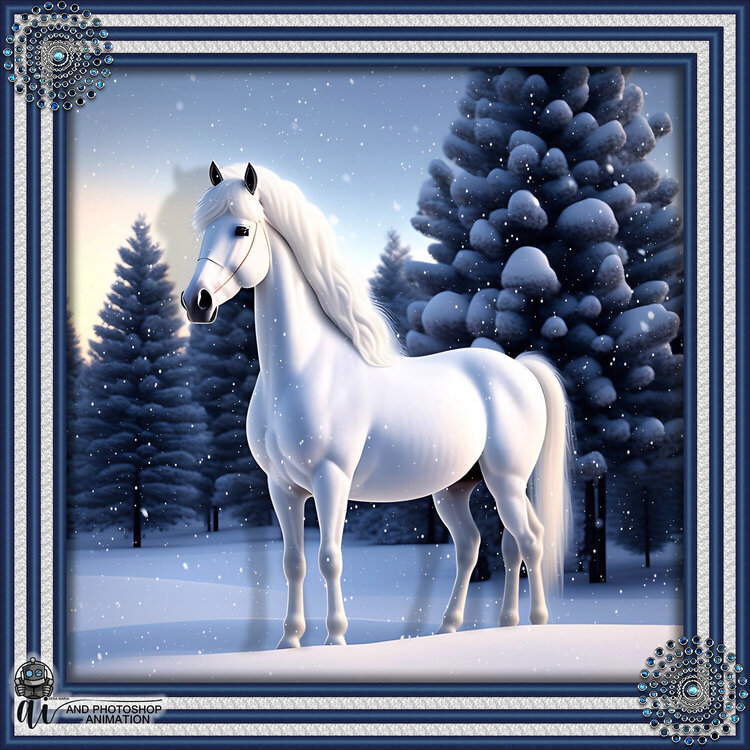 Winter White Stallion AI