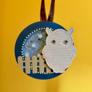 Snowy Owl Shaker Ornament
