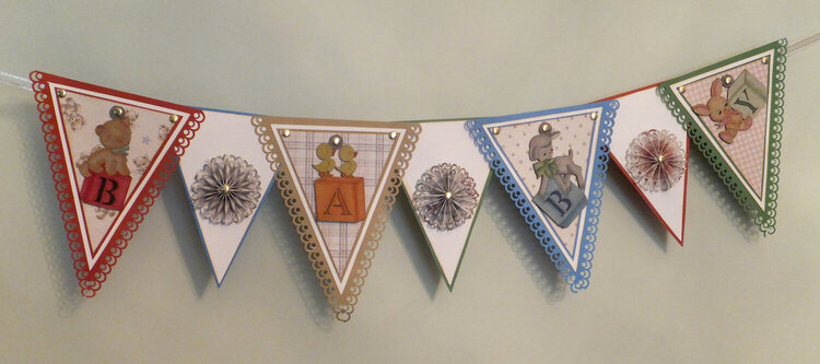 Baby Pennant Banner by Bev Code
