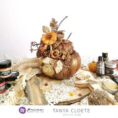 Prima Autumn Sunset Altered Pumpkin