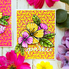 Flocked Background with stencil | ThermOweb