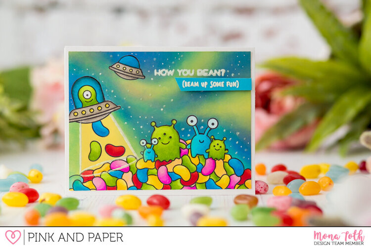 Beam Me Up Card | DT Pink and Papershop