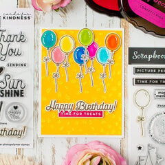 Birthday card with glittered confetti