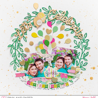 Pink Paislee | Confetti Wishes | Let&#039;s celebrate | Scrapbook Layout