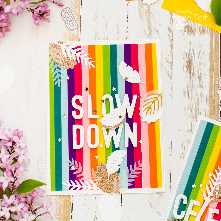 Velvet Touch Rainbow Cards | video tutorial