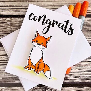 Honey bee stamps - Congrats card