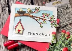Honey bee stamps - Thank you card