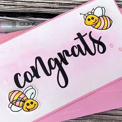 Honey bee stamps - Congrats card